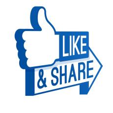 Misc - Facebook share and like arrow
