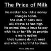 Factory farming - dairy cattle milk price