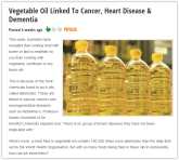 Message - Foods harmful oil linked to cancer