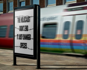 Message - Holocaust billboard station