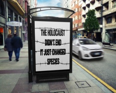 Message - Holocaust billboard street couple