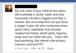 Vegan - fallacies child a picky eater but no one cares