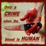 Animal abuse - Murder only a crime if blood is human