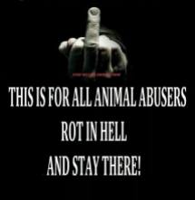 Message - Abusers finger rot in hell