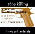 Message - Abusers gun kill yourself