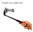 Message - Abusers gun selfie stick