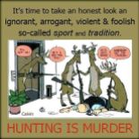 Trophy hunters - Hunting is murder deer cartoon