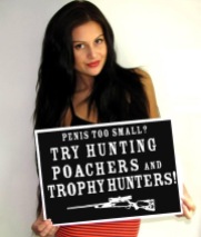 Trophy hunters - Revenge small one holding sign