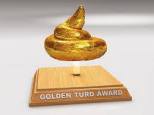 Trophy hunters - Revenge trophy turd golden titled on stand USE