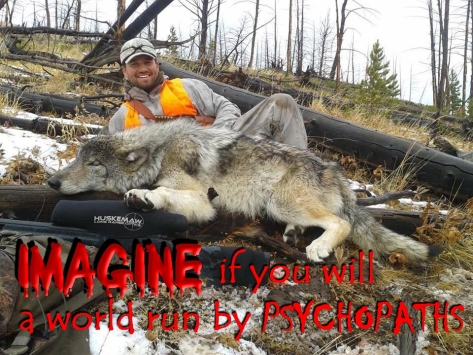 Trophy hunters - Psychos imagine a world wolf lying down